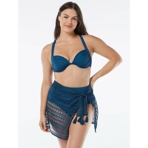 NWT Coco Reef Contours Lapis Push Up High Waisted Bikini Set Sz XL 16/40C